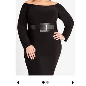 Faux Leather Wide Waist Statement Belt